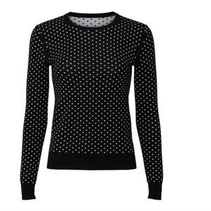 Theory mini polka dot sweater